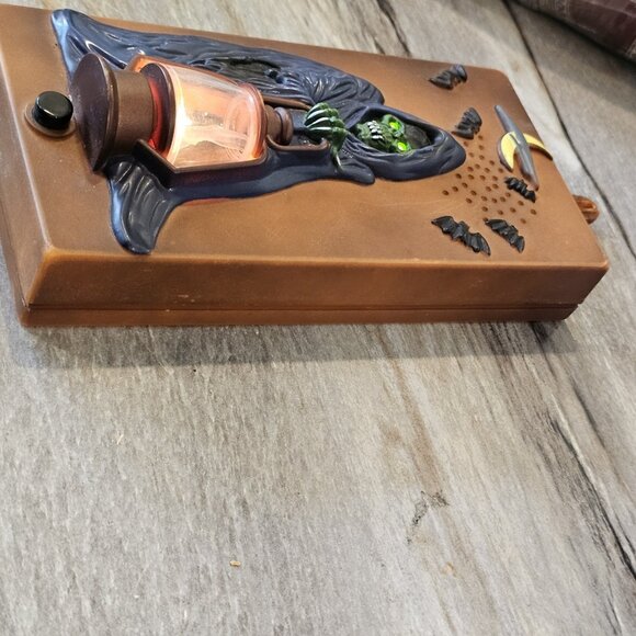 VTG 90s Halloween Grim Reaper Doorbell Creepy Makes Noise Lights WORKS Loud - Picture 7 of 13